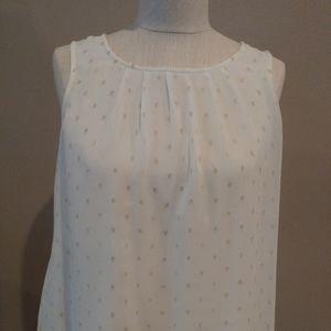 Cream & Gold Flowy Top